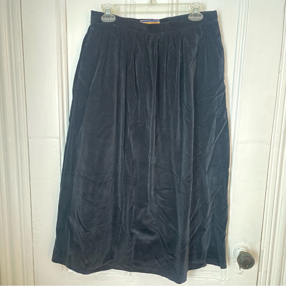 Vintage Bryn Connelly Velvet Midi Skirt Size 14